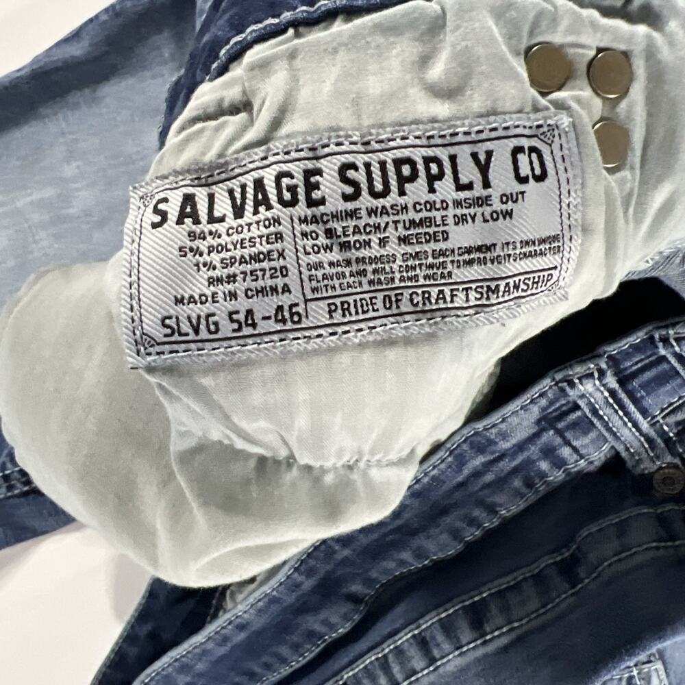 Salvage Buckle Anarchy Relaxed Straight Leg Mens Jeans Medium Wash 42x32 - Picture 9 of 12